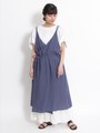 １／６０リネンローンカシュクールキャミワンピース/ブルー