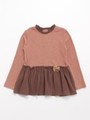 お花ペプラムテレコT/ピーチ