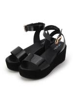 アンクルプラットフォームサンダル/ブラック(019)