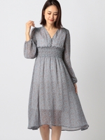 ウエストシャーリングワンピース/ライトブルー