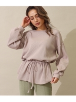 ウエストマークワッフルトップス/グレージュ(069)