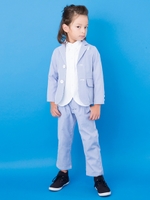 ウエスト配色コードレーンLパンツ/ブルー