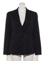 ウルコWノーカラージャケット/ネイビー