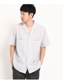 オープンカラーシャツ/ライトグレー(011)