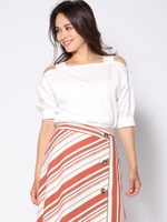 オープンショルダーブラウス/ホワイト