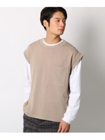 カットベストアンサンブルTシャツ/ベージュ(052)