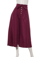 カラーフレアスカート/ピンク