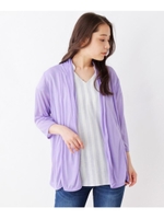 ガーゼ天竺カーディガン/ライトパープル(081)