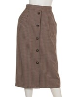 ガンクラブチェックタイトスカート/チェック レッド