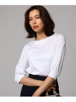 ギザリヨセルスムースカフス袖プルオーバー/ホワイト(002)