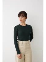 クルーネックニットTOPS/D/GRN3