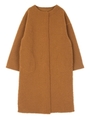 クルーネックボアコート/ブラウン