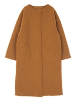 クルーネックボアコート/ブラウン