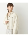 クロップドジャケット/O/WHT1