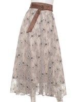 コードチュールレーススカート/ライトベージュ