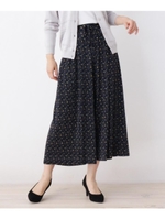 サイドタック細プリーツスカンツ/ネイビー(793)