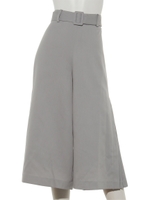 サイドプリーツベルト付パンツ/ライトグレー