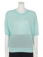 シアーニット半袖PO/ブルー