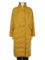 シンプルロングダウンコート/イエロー