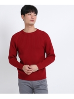 ストレッチケーブルニット/レッド(062)