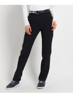 ストレッチ素材ストレートパンツ/ブラック(019)