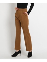 センタープレスセミワイドパンツ/ブラウン(042)