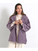 ソフトグログランミドルオーバーコート/ラベンダー(023)