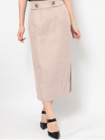 ダブルボタンツイードスカート/MOC