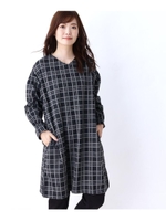 チェックジャガードワンピース/ブラック(319)