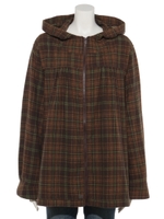 チェックパーカー/ブラウン