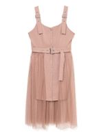 チュールドッキングベルトワンピース/ベージュ