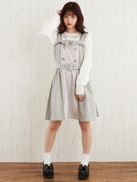 トレンチ風チェックジャンスカ/グレー