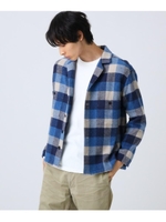 ネルブロックチェックシャツ/ブルー(992)