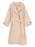 ノーカラーウエストマークライトコート/ベージュ