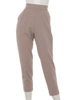 ハイストレッチジョーゼットテーパードパンツ/ベージュ