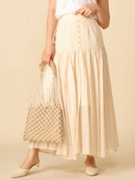 ハイブリットマキシスカート/ベージュ