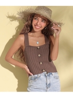 バッククロスビスチェ/モカ(016)