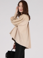 バックシャンスキッパー裏毛プルオーバー/ベージュ