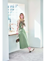 バックレースアップジャンパースカート/カーキ(180)