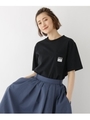 ピーナッツ PEANUTS 別注 スヌーピー サーフ バックプリント 半袖 Ｔシャツ/ブラック(019)