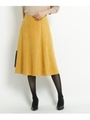 フェイクスェードフレアスカート/マスタード(033)