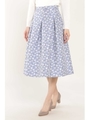 フラワージャカードスカート/ブルー(110)