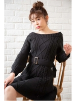 フレアミニワンピース/ブラック