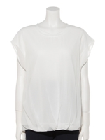 フロントタックレイヤードブラウス/オフホワイト