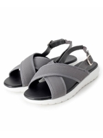 ホワイトソールクロスサンダル/グレー(012)