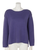 ボートネックゆるニットプルオーバー/ブルー