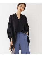 ボリュームスリーブギャザーブラウス/ブラック(019)