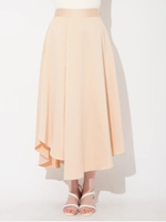 マットサテンフレアスカート/ベージュ
