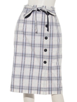 マドラスチェックタイトSK/サックス