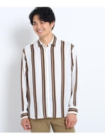 マルチストライプシャツ/ブラウン(242)